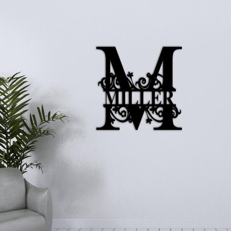 Last Name Sign, Metal Monogram Sign, Name Sign, Metal Wall Decor, Personalized Metal Sign, Family Name Sign, Metal Initial Sign, Wedding Gif