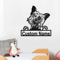 Personalized Chinese Crested Metal Sign | Chinese Crested Metal Wall Art | Chinese Crested Metal Wall Decor | Custom Cane Corso | Custom Dog