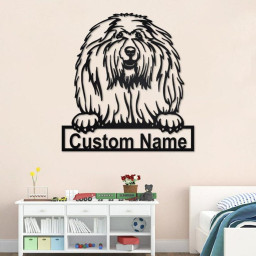 Custom Komondor Dog Metal Wall Art, Personalized Komondor Name Sign Decoration For Room, Komondor Home Decor, Custom Dog,Custom Komondor Dog