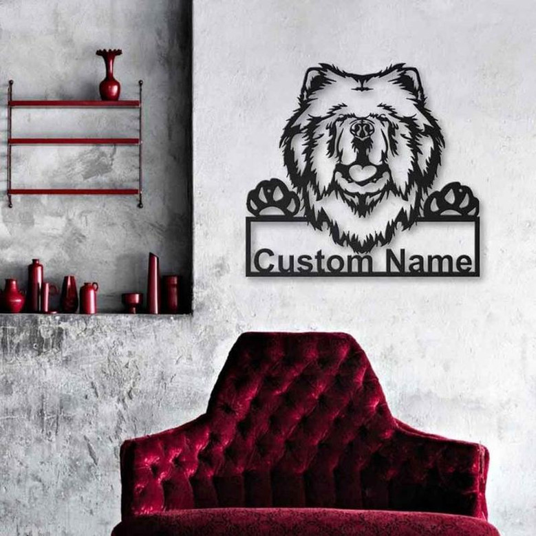 Personalized Chow Chow Dog Metal Sign Art | Custom Chow Chow Dog Metal Sign | Dog Gift | Birthday Gift | Animal Funny