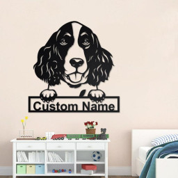 Personalized English Springer Spaniel Metal Sign | English Springer Spaniel Metal Wall Art | Dog Metal Sign | English Springer Spaniel Gift