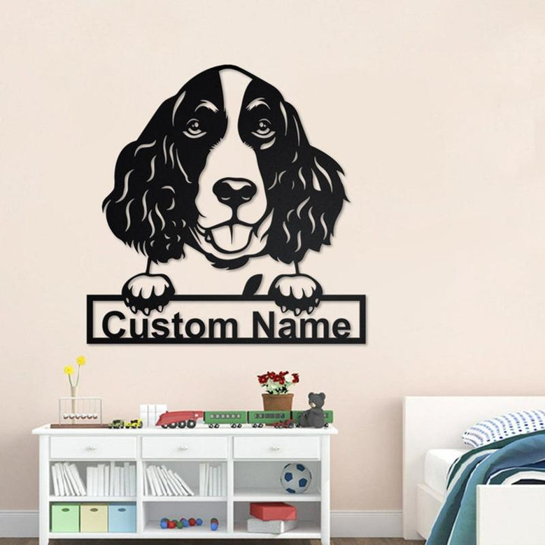 Personalized English Springer Spaniel Metal Sign | English Springer Spaniel Metal Wall Art | Dog Metal Sign | English Springer Spaniel Gift