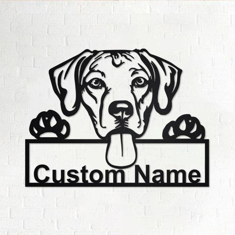 Custom Rhodesian Ridgeback Dog Metal Wall Art, Personalized Rhodesian Ridgeback Name Sign Decoration For Room,Rhodesian Ridgeback Home Decor