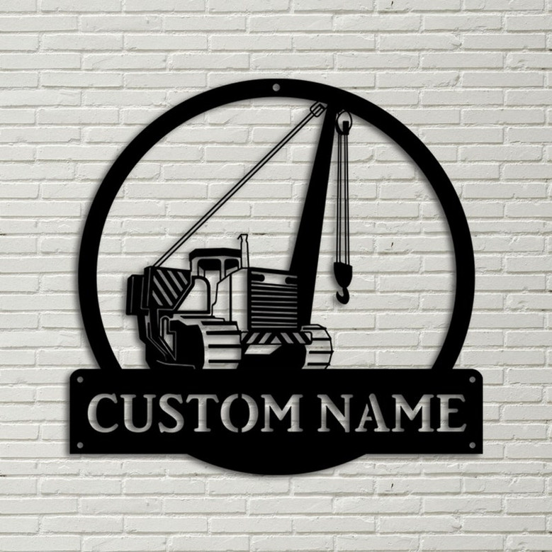 Personalized Pipelayer With Operator Monogram Metal Sign Art Pipelayer Monogram Metal Sign Operator Lover Sign Decoration For Living Room