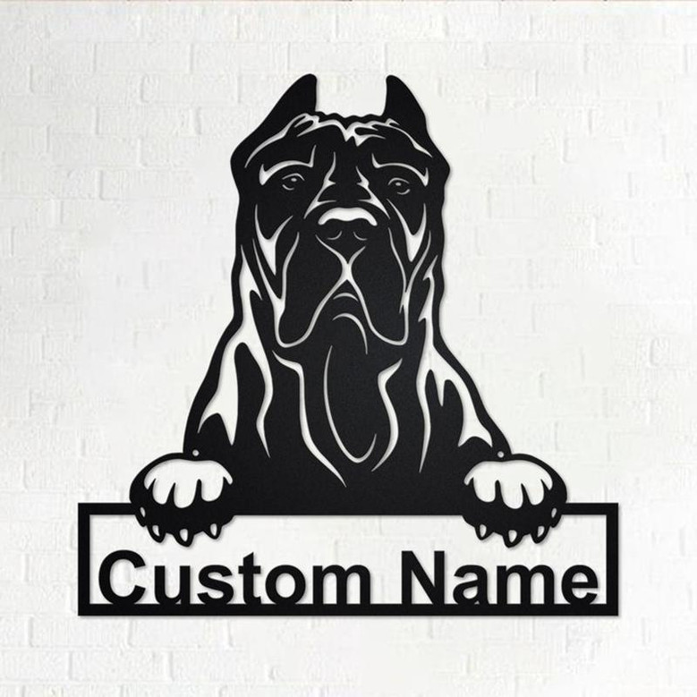 Custom Presa Canario Dog Metal Wall Art, Personalized Presa Canario Name Sign Decoration For Room, Presa Canario Home Decor, Custom Dog