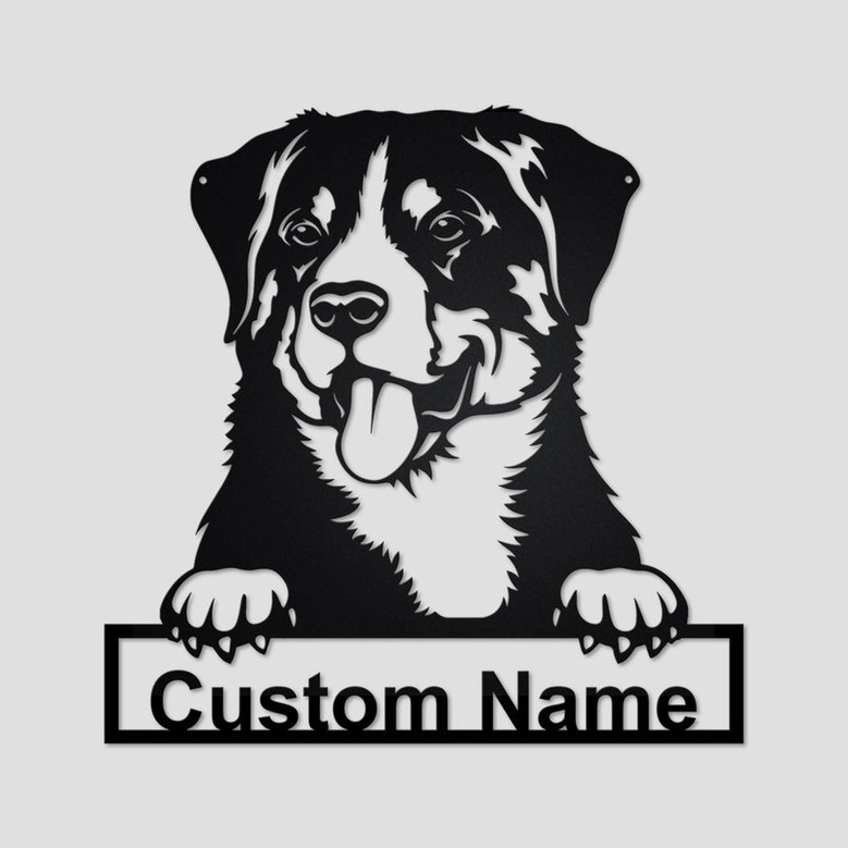 Personalized Appenzeller Sennenhund Metal Sign | Appenzeller Sennenhund Metal Wall Art | Dog Metal Sign | Appenzeller Sennenhund Lover Gift|