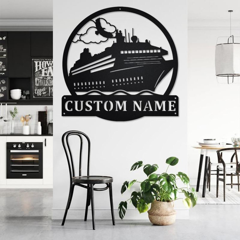 Custom Ship Metal Wall Art, Personalized Ship Name Sign Decoration For Room, Ship Metal Home Decor, Custom Ship, Ship Metal Decoration