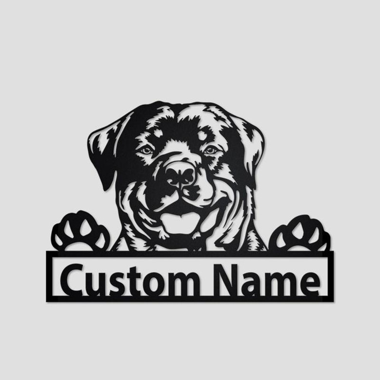 Personalized Rottweiler Metal Sign | Rottweiler Metal Wall Art | Dog Metal Sign | Rottweiler Gift | Dog Lover | Rottweiler Lover Gifts