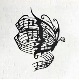 Butterfly Music Metal Wall Art, Butterfly Music Decoration For Room, Butterfly Music Home Decor, Butterfly Music, Music Teacher Gift