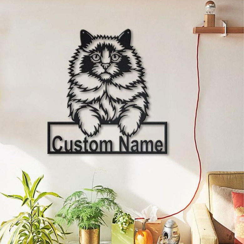 Personalized Ragdoll Cat Metal Sign Art | Custom Ragdoll Cat Metal Sign | Animal Gift | Pets Gift | Birthday Gift