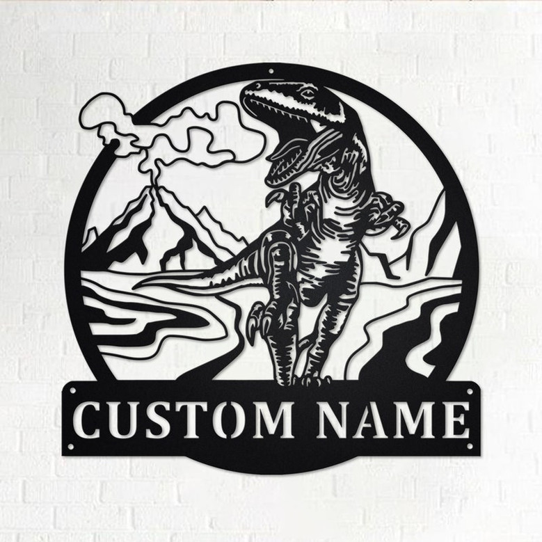 Custom Tyrannosaurus Metal Wall Art, Personalized Tyrannosaurus Name Sign Decoration For Room, Tyrannosaurus Metal Home Decor, Custom T-Rex