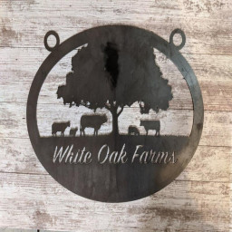 Custom Farm Sign Ranch Sign Personalized Sign With Your Name Rustic Steel Personalized Gift Custom Metal Sign Cow Cattle Tree
