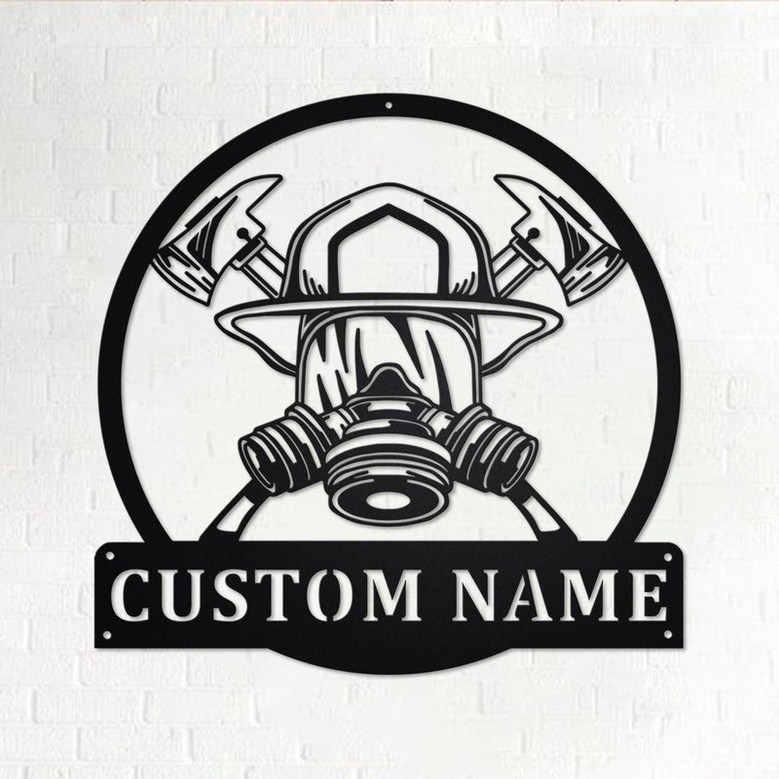Custom Firefighter Metal Wall Art, Personalized Firefighter Name Sign Decoration For Room, Firefighter Metal Home Decor, Custom Firefighter