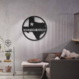 Personalized State Texas Metal Sign Art | Custom State Texas Metal Sign | State Texas Funny | State Custom