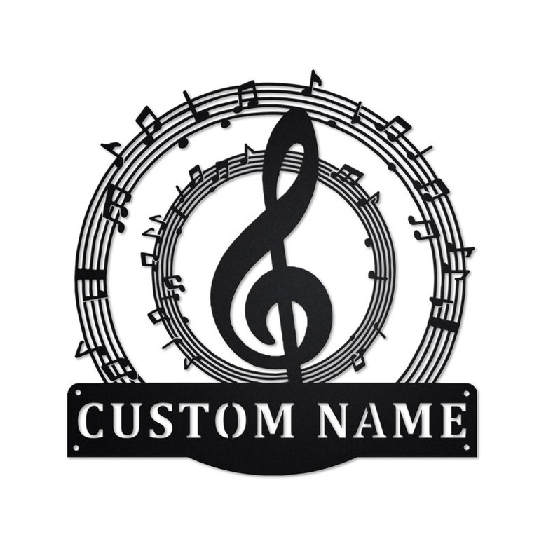 Personalized Music Notes Metal Sign | Music Teacher Metal Wall Art | Music Notes Metal wall Decor | Music Teacher Gift| Custom Music Teacher