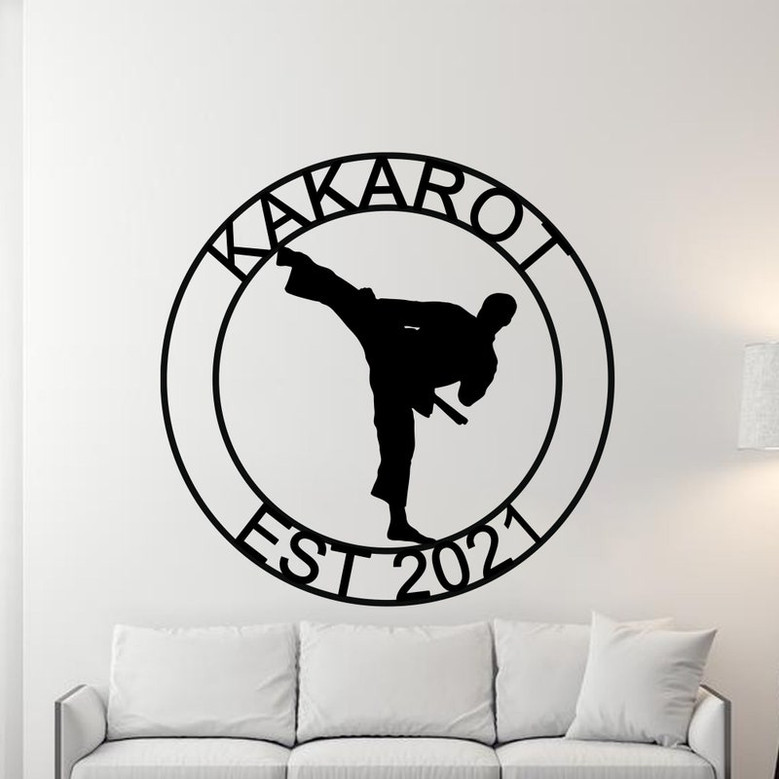 Custom MMA Metal Sign, Personalized Karate Sign, Martial Arts Dojo Decor, Gift for MMA Fighter, Karate Metal Wall Art, Judo, Jiu-Jitsu