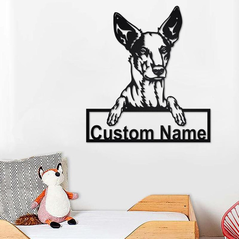 Custom Podenco Dog Metal Wall Art, Personalized Podenco Name Sign Decoration For Room, Podenco Home Decor, Custom Dog, Podenco Dog