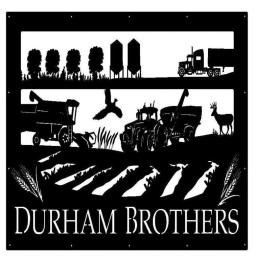 Huge Farm Sign Sign Wheat Farm Sign Combine Grain Cart Wheat Field Sign Metal Wall Art Metal House Sign