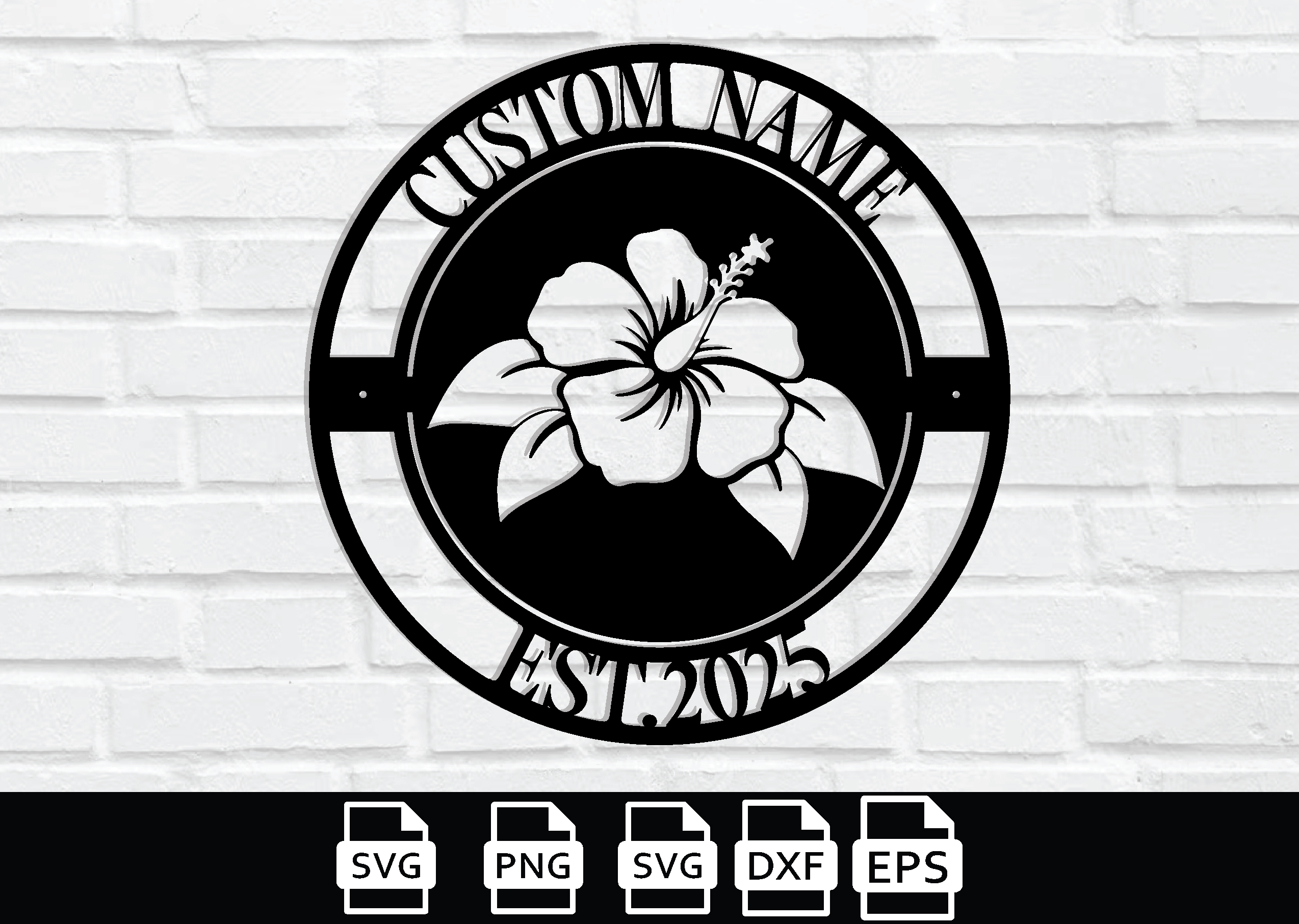 Custom Tropical Hibiscus Metal sign