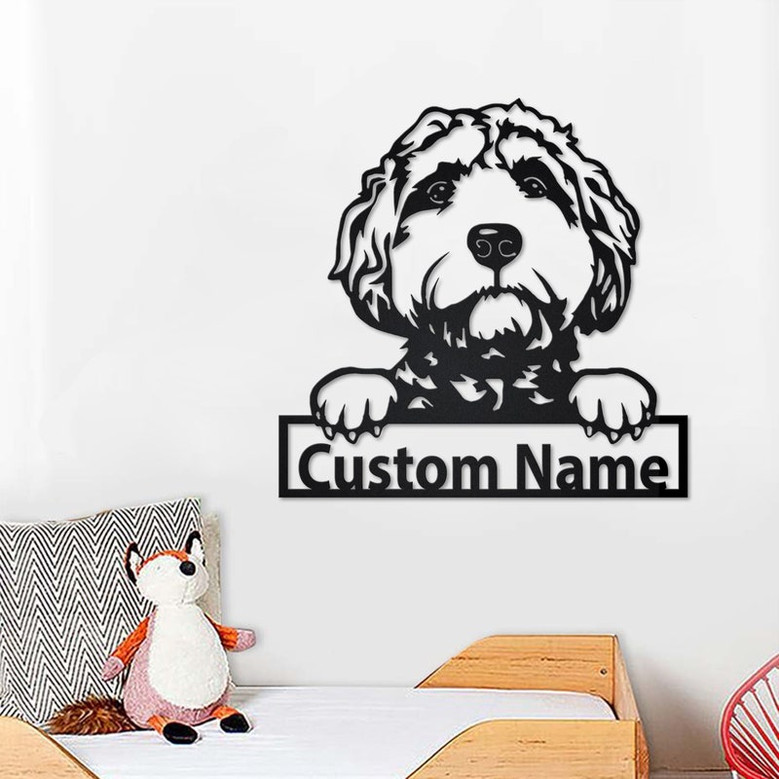 Personalized Goldendoodle Metal Sign| Goldendoodle Metal Wall Art| Dog Metal Sign | Goldendoodle Gift | Goldendoodle Lover Gift Goldendoodle