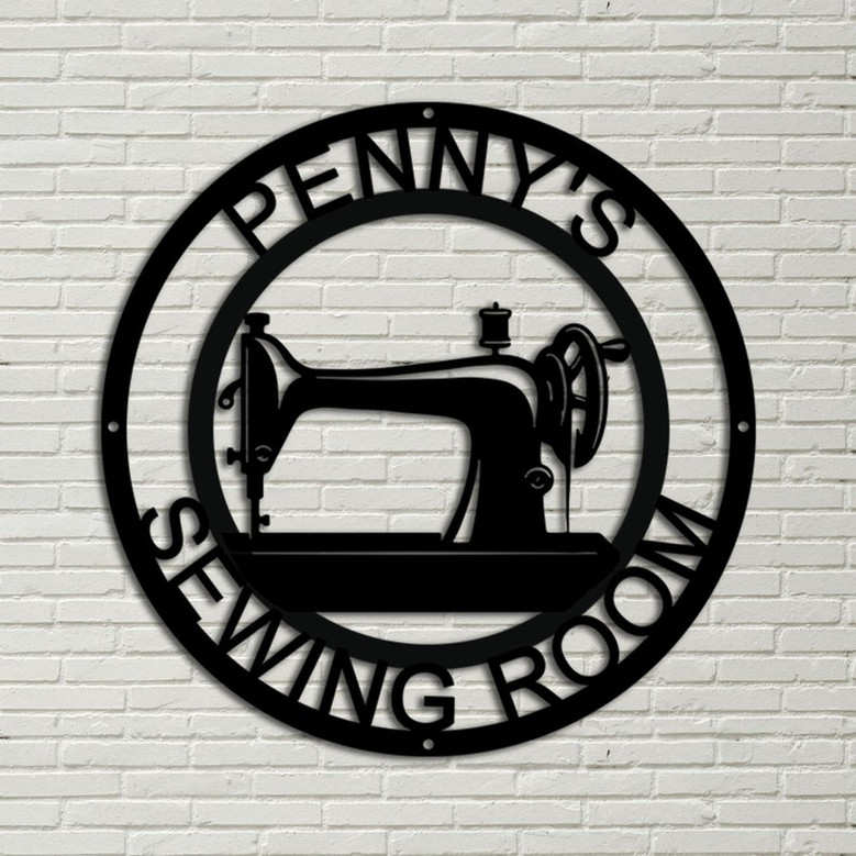 Sewing room sign, personalized sign, sewing sign, metal sewing sign, quilting sign, sewing machine sign, gift for grandma, gift for mom