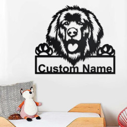 Custom Leonberger Dog Metal Wall Art, Personalized Leonberger Name Sign Decoration For Room, Leonberger Home Decor, Custom Dog, Leonberger