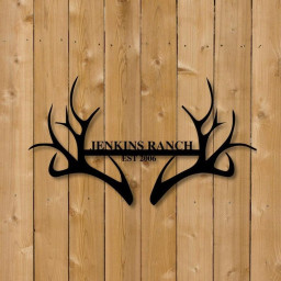 Deer Sign Metal Name Antler Sign Gift For Hunter Farmhouse Decor Christmas Gift For Him Deer Decor Buck Hunter Sign Antler Sign