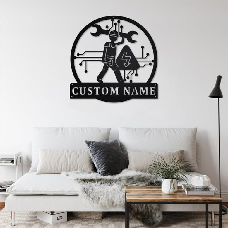Electrical Engineering Personalized Monogram Metal Wall Decor | Electrical Engineering Metal Sign | Gifts For Electrical Engineering