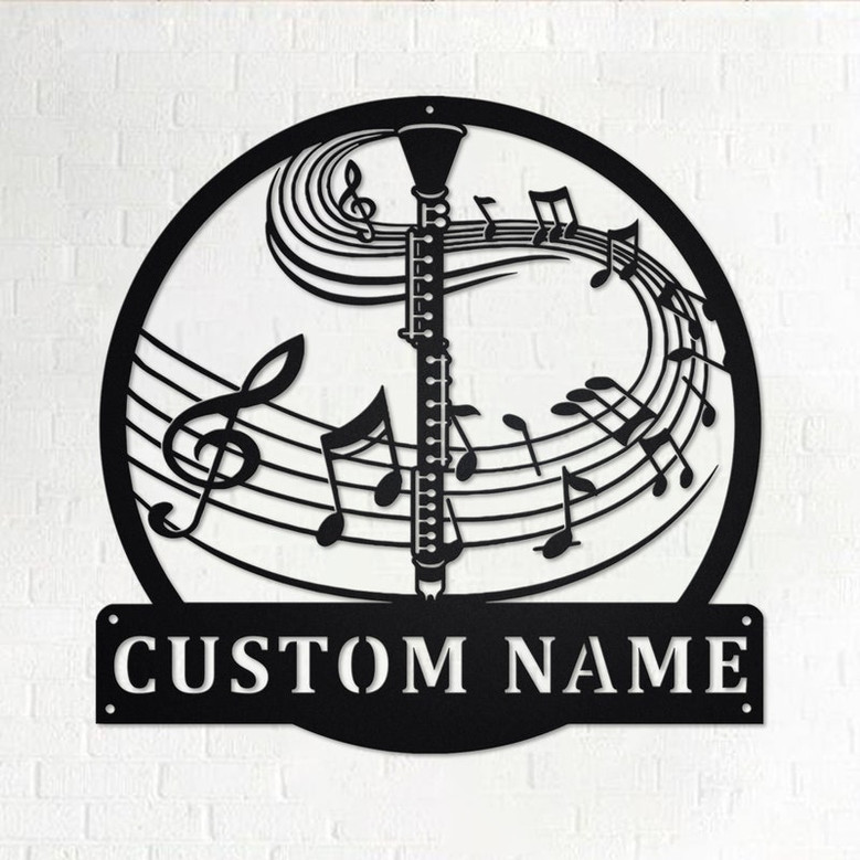 Custom Clarinet Metal Wall Art, Personalized Clarinet Teacher Name Sign Decoration For Room, Clarinet Home Decor, Custom Clarinet, Clarinet