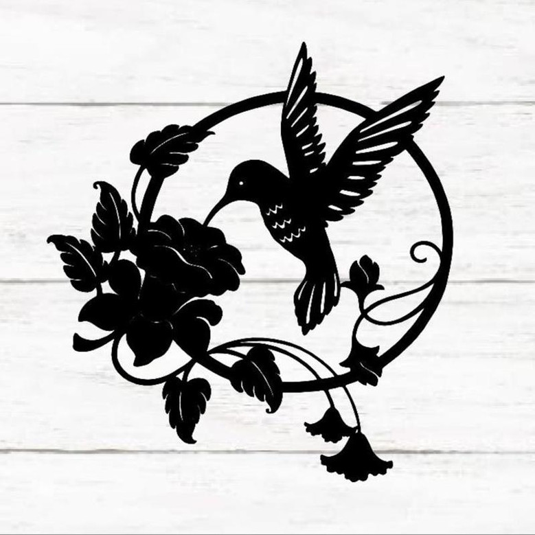 Hummingbird Metal Sign, Custom Hummingbird Family Name Sign, Personalized Metal Sign, Hummingbird Monogram