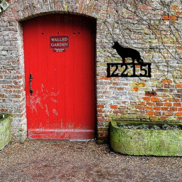 Dog House Numbers - German Shepherd Metal Address Plaque for House, Address Number, Metal Address Sign, House Numbers, Front Porch Address