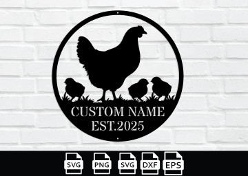 Custom Chicken Coop Metal Sign
