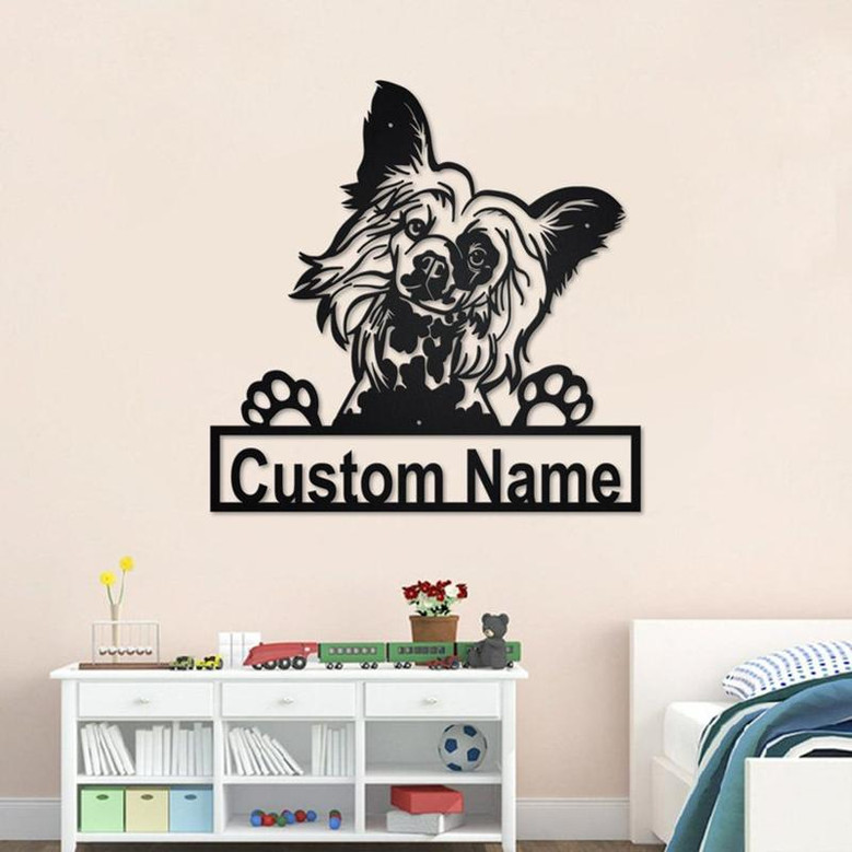 Personalized Chinese Crested Metal Sign | Chinese Crested Metal Wall Art | Chinese Crested Metal Wall Decor | Custom Cane Corso | Custom Dog