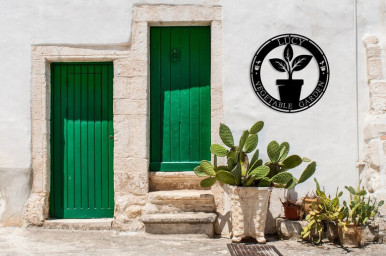 Custom Metal Garden Name Sign, Personalized Garden Sign, Garden Wall Hanging For Decoration