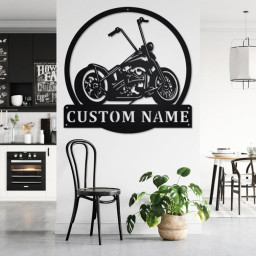 Custom Motorcycle Metal Wall Art, Personalized Biker Name Sign Decoration For Room, Motorcycle Home Decor, Custom Motorcycle, Biker Gift