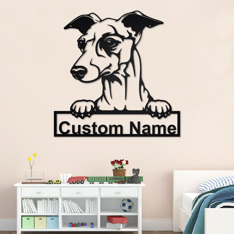 Custom Italian Grayhound Dog Metal Wall Art, Personalized Italian Grayhound Name Sign Decoration For Room, Italian Grayhound Home Decor