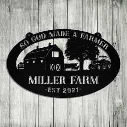 Personalized Metal Farm Sign Barn Cow Rooster Monogram Custom Outdoor Farmhouse Entry Road Front Gate Wall Decor Gift