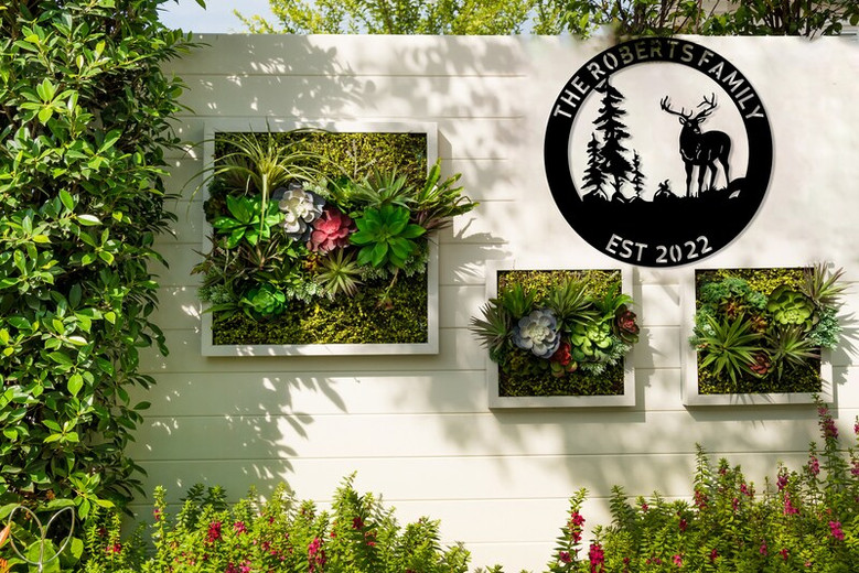 Custom Deer Sign, Metal Personalized Family Name Sign, Hunter Hunting, Deer Antler Decor