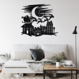 Santa Claus Merry Christmas Metal Wall Art, Santa Claus Decoration For Room, Santa Claus Home Decor, Merry Christmas Metal Sign,Xmas Gift