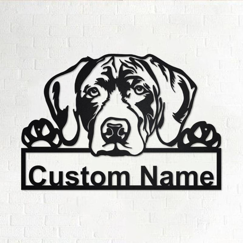 Custom German Shorthaired Pointer Dog Metal Wall Art, Personalized German Shorthaired Pointer Name Sign Decoration For Room, Custom Dog