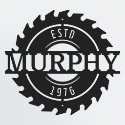 Circular Saw Blade Sign, Personalized Metal Wall Art with Name, Custom Text