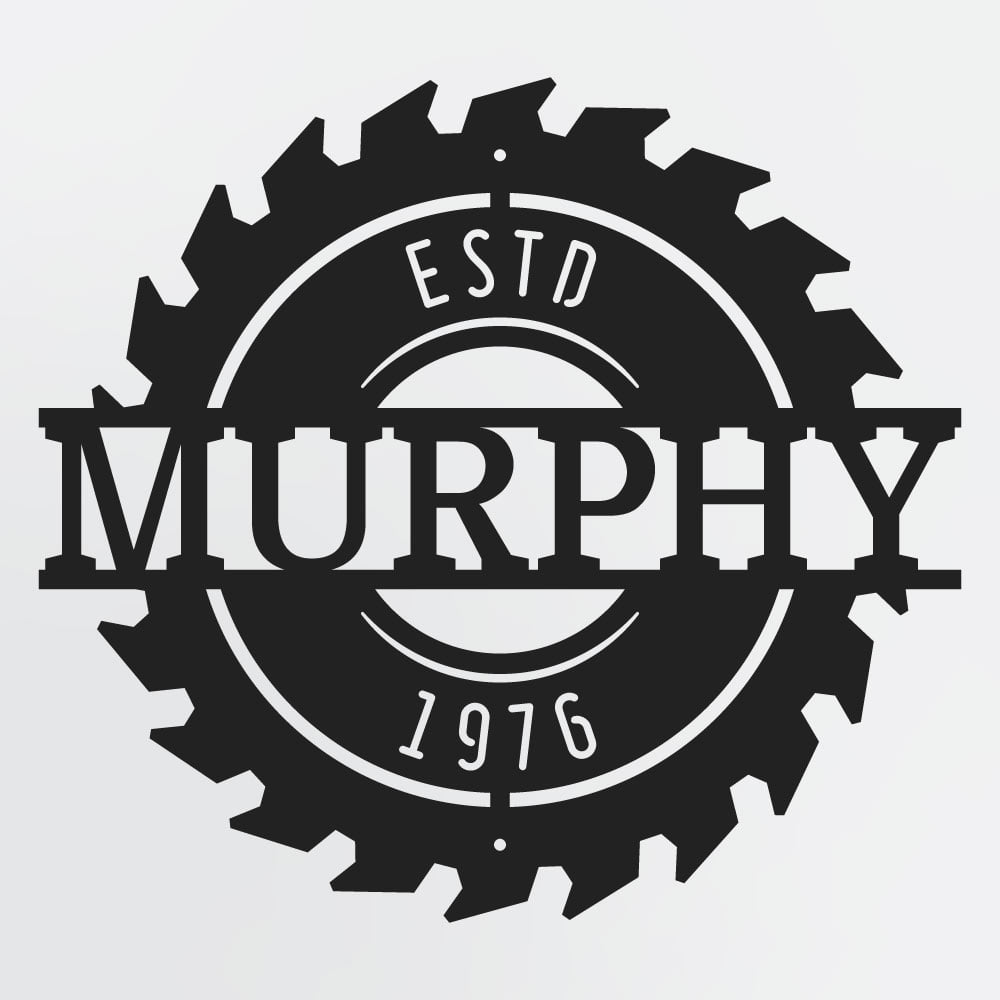 Circular Saw Blade Sign, Personalized Metal Wall Art with Name, Custom Text