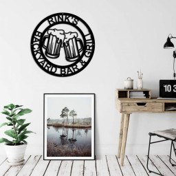 Custom Bar Theme Sign, Metal Bar Sign, Personalized Bar, Theme Sign, Personalized Bar Sign Metal Wall Art, man cave sign, backyard grill