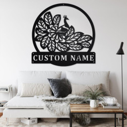 Custom Peacock Metal Wall Art, Personalized Peacock Name Sign Decoration For Room, Peacock Metal Home Decor, Custom Peacock, Peacock Animals