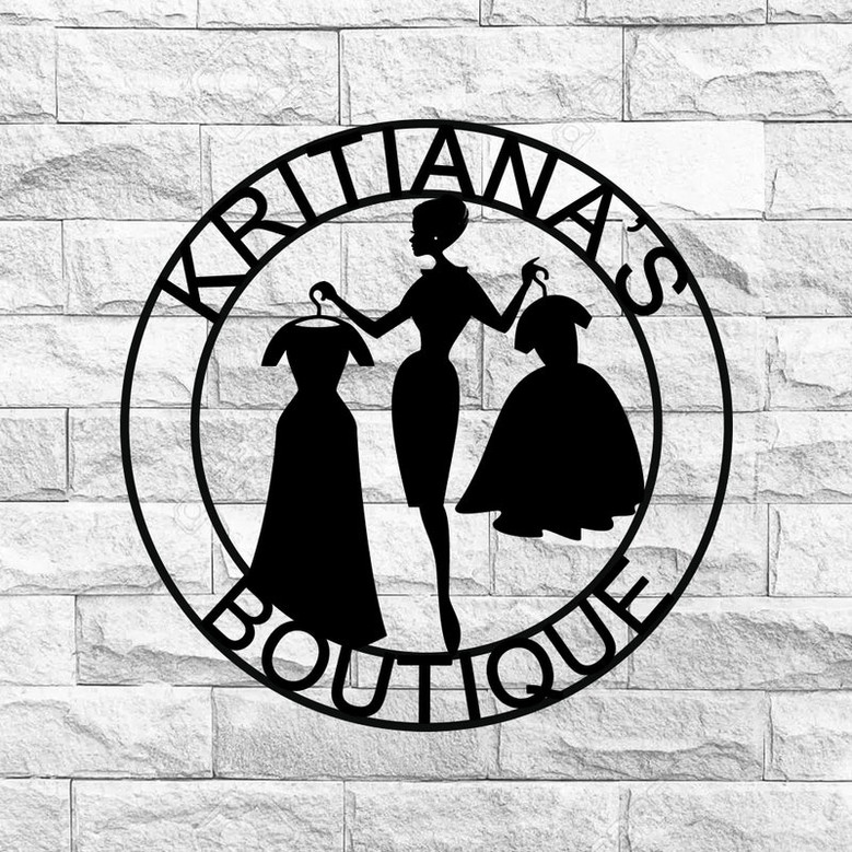 Boutique Sign, Boutique Business Sign, Fashion Store Sign, Clothing Store Sign, Sign for Business, Metal sign, Custom Boutique Sign, Sign