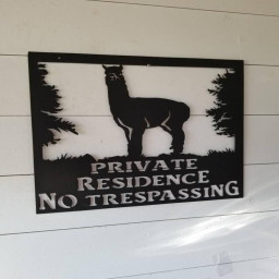 Alpaca Metal Custom Farm Sign Personalized With Your Name