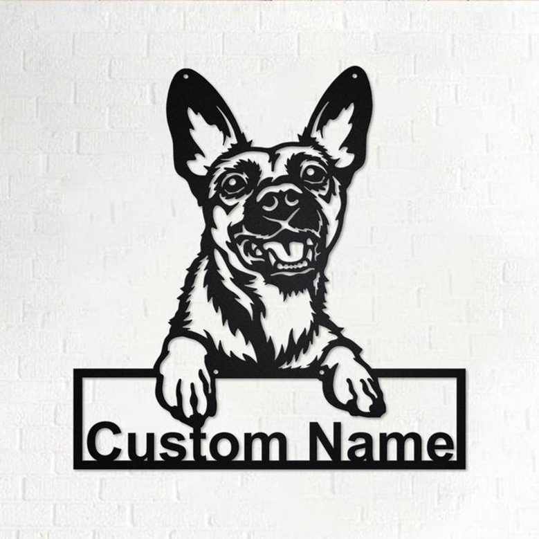 Personalized Belgian Malinois Metal Sign | Belgian Malinois Metal Wall Art | Dog Metal Sign | Dog Lover Gifts | Belgian Malinois Lover Gifts