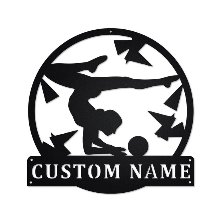 Personalized Rhythmic Gymnastics Ball Metal Sign | Rhythmic Gymnastics Ball Metal Wall Art | Rhythmic Gymnastics Ball Lover Gift| Gymnastics