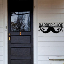 Barber Custom Metal Sign/Barber sign/Wall sign/Custom sign/Metal sign/Mustache/home decor/Father's day/Father's day gift/Barber shop/Barber