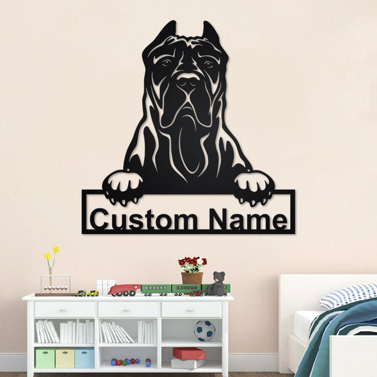 Custom Presa Canario Dog Metal Wall Art, Personalized Presa Canario Name Sign Decoration For Room, Presa Canario Home Decor, Custom Dog